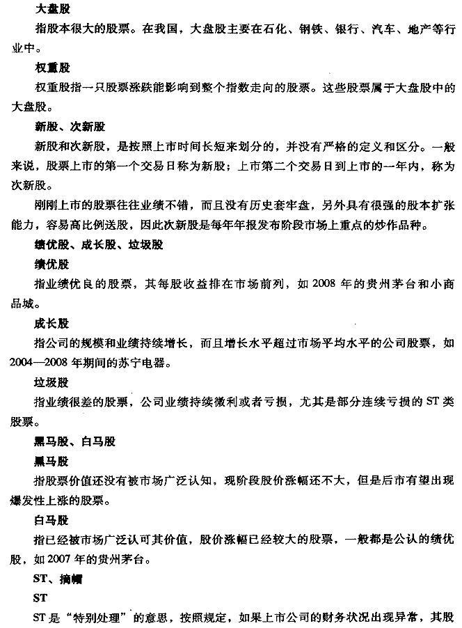 股市基本術語
