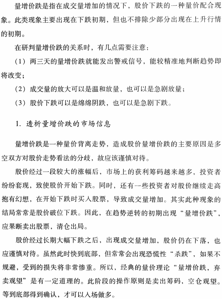 量增價跌,棄賣觀望